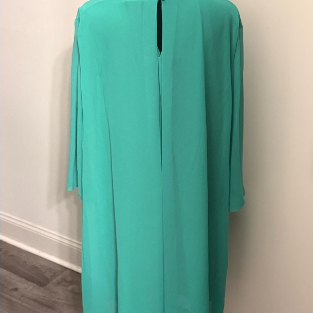 NWT NY & Co Sea Foam Green Sleeved Dress - Picture 3 of 4